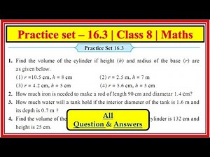 Practice set 16.3 class 8 maths chapter 16 surface area and volume Maharashtra state board