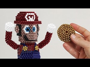Super Mario discovers my collection of magnets | Magnetic Games