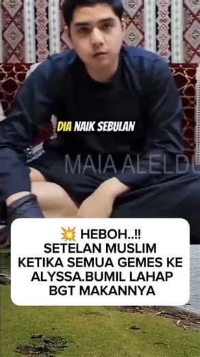 setelan muslim ketika semua gemes ke Alyssa.bumil lahap bgt makannya
