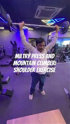 miltry press and mountain climber: shoulder exercise