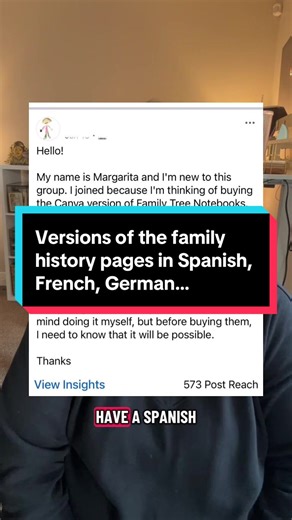 Versions of the family history pages in Spanish, French, German… #familytreenotebooks