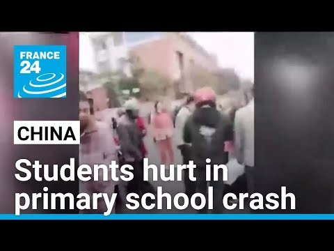Students hurt in China primary school crash as nerves fray over recent attacks