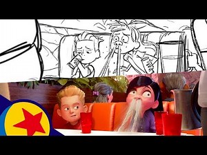 Awkward Parr Family Dinner from Incredibles 2 | Pixar Side-by-Side