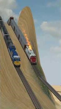 AMAZING ! Two Powerful Trains Face Off on a Deadly Mountain Track #shorts #shortvideo #train