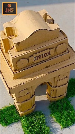 Cardboard India Gate Model #shortsfeed #shorts #diy #cardboardcrafts