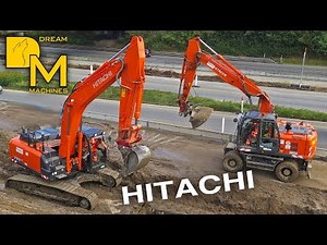HITACHI ZAXIS + CATERPILLAR BAGGER 🚧 MEGA AUTOBAHN BAUSTELLE DOKU #63