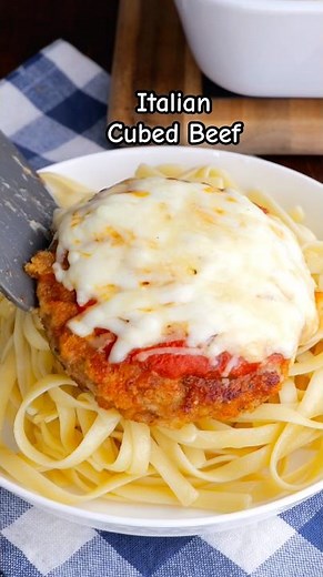 Italian Cubed Beef- an inexpensive way to eat beef for dinner.