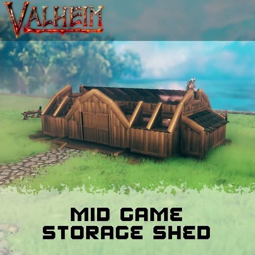Valheim Storage Shed - Mid Game - (Speed Build Short) #valheim #speedbuild