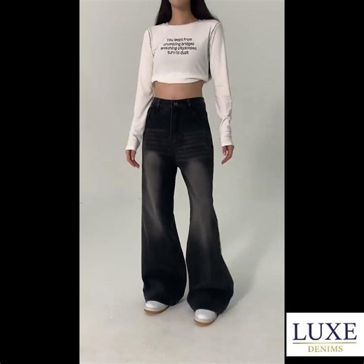 Women's Retro Wide Leg Jeans 🖤 Streetwear Denim You'll Wear Every Day
