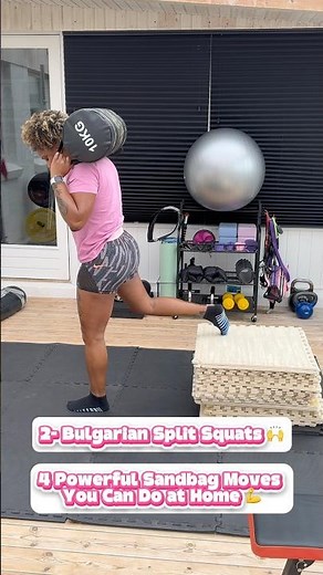 💪4 Sandbag Exercises You Can Do at Home | Lower Body Strength & Power Workout | FitFitnessTrainer