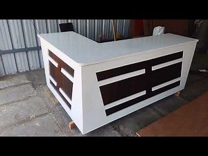 L Shape Counter Design For office woodwork[How to)(Design COUNTER furniture counter ka size 72"48"32