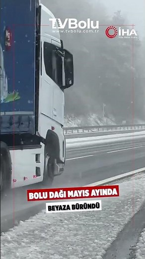 Bolu Dağı’nda mayıs ayında kar yağışı Yollar beyaza büründü