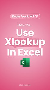 6.3K views · 349 reactions | Stop using Vlookup in Excel!!  Learn how to look up data in Excel using the Xlookup function! #excel #spreadsheets #accounting #exceltips #workhacks | Easilyexcel | Facebook