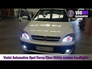 Opel Corsa / Chev Utility headlights custom built by Violet Automotive