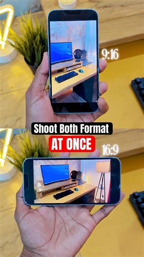 New iPhone Trick to Shoot Vertical & Horizontal videos at once - Dual Shot Recorder #shorts