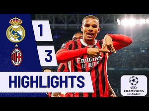 Real Madrid vs Ac Milan 1-3 Highlights: GOALS Thiaw, Vinicius, Morata | Champions League 2024/25