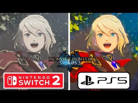 Monster Hunter Stories 3 Twisted Reflection PS5 vs Nintendo Switch 2 Graphics Comparison