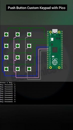 Push Button Custom Keypad with Raspberry Pi Pico and Micropython