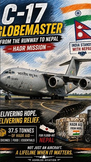 #nepalflood C-17 Globemaster: From the Runway to Nepal 🇮🇳🇳🇵 | HADR Mission