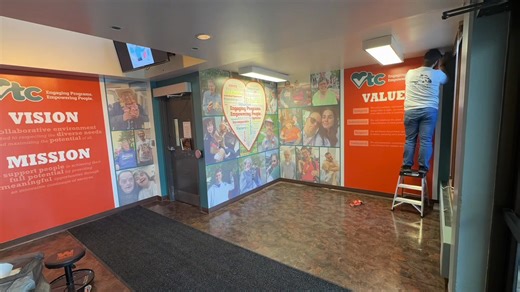 14 reactions | Here’s a little behind the scenes video of our vinyl installers at Fargo VTC. | Custom Graphics | Facebook