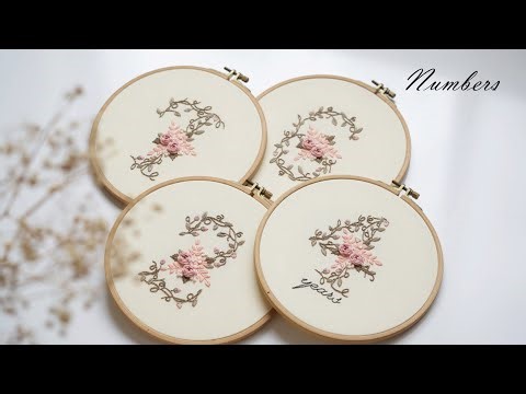 Numbers and Ivy 0-9 embroidery pattern! New collection