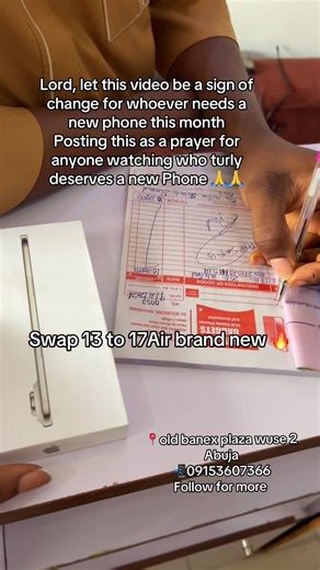Swap deal 13 to 17Air brandnew it yr last month using that old phone 🙏 make sure you buy from us @PRESHY_GADGET_HUB .shop BSs 215C old banex plaza wuse 2 Abuja call or send a message 📲09153607366 #preahygadgethub #iphone17airunboxing #phonevendor #peller @Biğ PŘECÏOUŞ🪫🦋🧿💔🥷 @chizz¥ d€r@ @✝️🫀Gods own💜🌸 @Goody