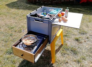 DIY Camper Küchenbox aus einer Eurobox und versteckter Schublade » Franzek, der Van