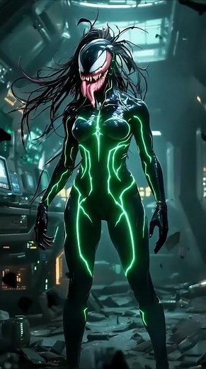 Venom + Woman = The Deadly Symbiote Queen 👑🕷️ #VenomQueen #marvelmashup #ai