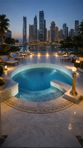 Abandoned Pool → Luxury Skyline Infinity Spa Transformation😱#reels #epoxy #restoration #shorts #usa