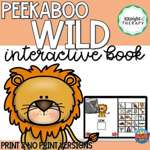 Peekaboo Wild Interactive Book   BOOM CARDS   Sentence Strips