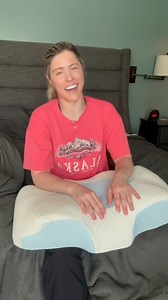 Osteo Cervical Pillow Neck pillow needed for EVERYONE (link in bio) Looking down at phones, sitting at monitors, watching tv a lot of our necks are being strained not just those who have neck issues. Mine is due to my paralysis and it tightened throughout the night (headed back to physical therapy 😭) but this pillow is awesome. Everyone’s head is a lot heavier than you think (like 9 lbs - think bowling ball) and it’s a lot for your neck to support. Anyways something that’s helped me maybe can h