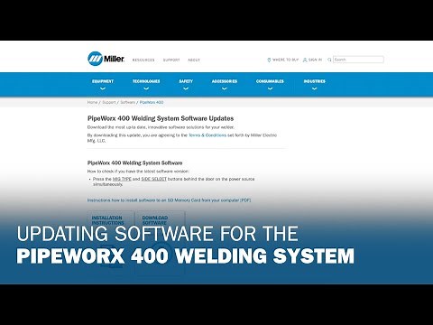 Updating Software for the PipeWorx 400 Welding System