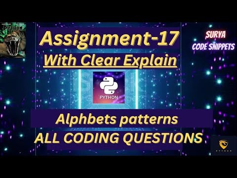 Assignment 17 | All coding Questions| CCBP |NxtWave CCBP 4.0|#python #code|#nxtwave #idp @YouTube ​