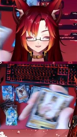 I opened card packs and got the BEST Card! #shorts #vtuber #vcard #fefe #funny