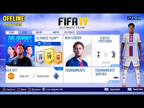 FIFA 19 MOBILE MOD EA FC 26 OFFLINE ANDROID GRÁFICOS PS5 | NOVAS TRANSFERENCIAS & KITS 25-26