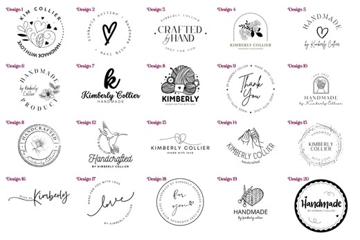 Personalized Business Stamp: Self-inking, Handmade Designs, Handmade by Stamp, Etsy Shop Design, Handcrafted by Tags - Etsy