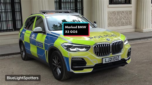 Marked 2021 BMW X5 GO5 Emergency Lights on The Mall, London