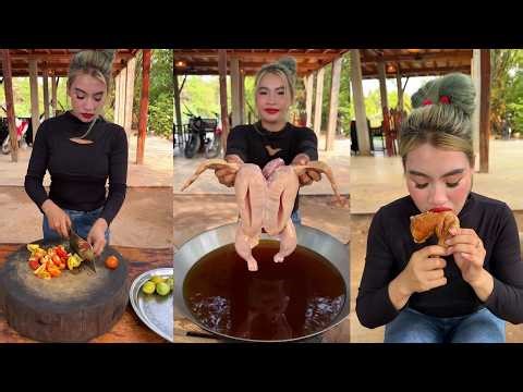 Amazing cooking deep fried chickens braised recipe