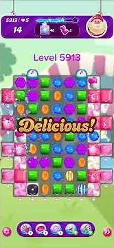 Candy Crush Saga level 5913 - Hard Level with 3 FREE Boosters | High Speed