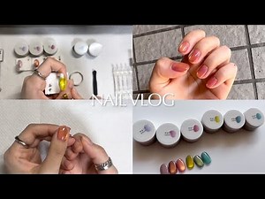 【nail vlog】セルフネイル,ぷるぷるマグネットネイル🫶🏻💗|持っているenoiのマグネットジェル紹介🫧