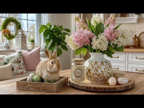 Affordable DIY Farmhouse Easter Decor in Olive & Pink 🌿 Cozy Spring Home Ideas