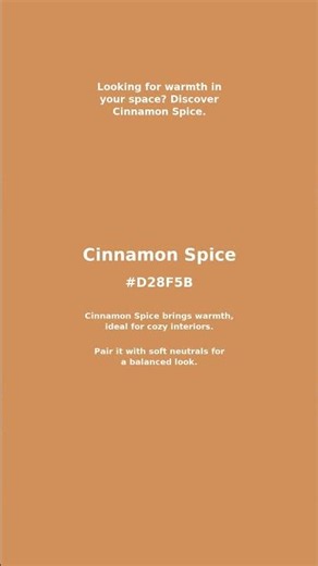 Cinnamon Spice: A Cozy Color Choice!