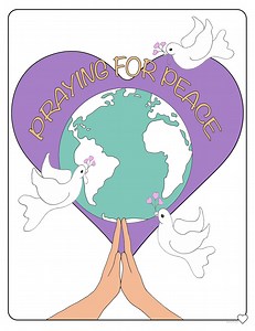 Praying for World Peace Coloring Pages: Anxiety Relief (digital Download) - Etsy