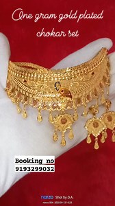 One gram gold plated chokar set Booking no 9193299032 #viralreels #chokernecklace | D.A. Creations