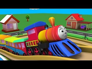 Cartoon Train for Children - Toy Factory Trains - Videos for Kids - Police Cartoon - Toy Train Video