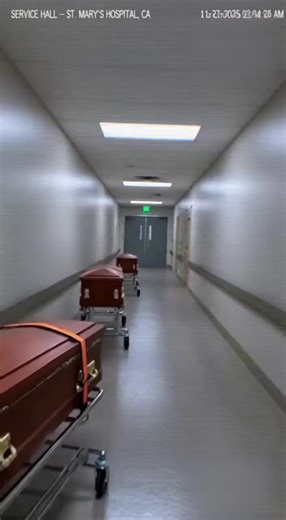 POV: you're on night shift and the coffins start rolling like a chain... first one, then the next, then next. #usatok #horror #americanhorror #paranormal