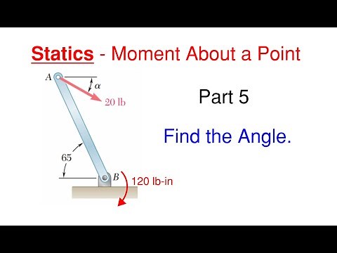 How to Find the Angle of the Force Due to the Moment on the Lever Arm – Moment Problem 5
