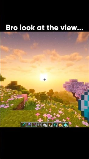 Bro look at the view... #minecraft