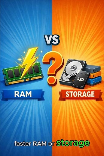 RAM vs Storage: Why Your Computer Forgets and Remembers #shorts