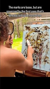 The second half of the abstract portrait #arttimelapse #paintingprocess #abstractportrait